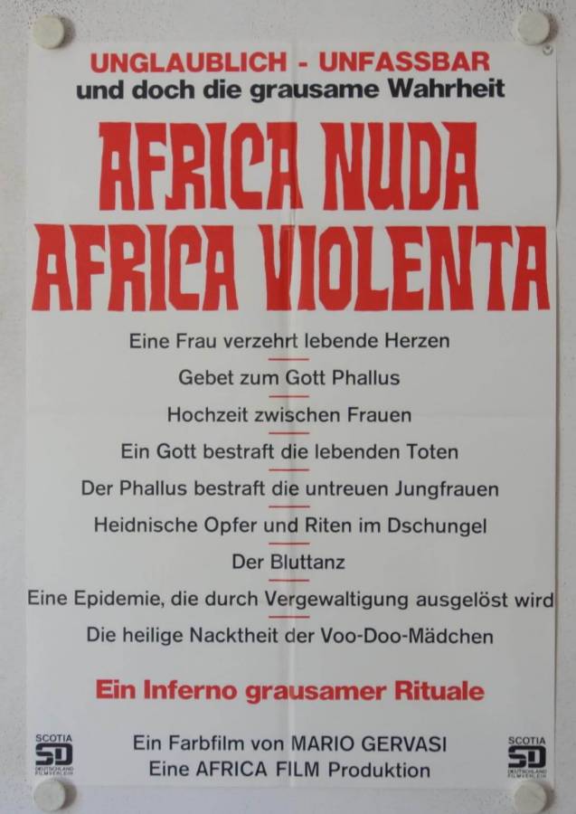 Africa nuda, Africa violenta original release german movie poster